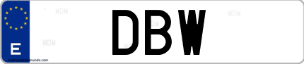 Matrícula de España DBW