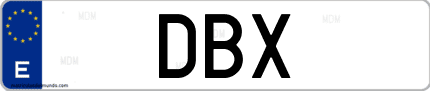 Matrícula de España DBX