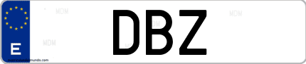 Matrícula de España DBZ