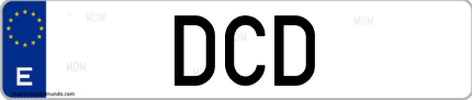 Matrícula de España DCD