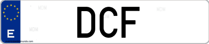 Matrícula de España DCF