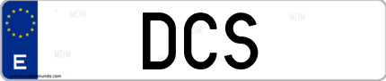 Matrícula de España DCS
