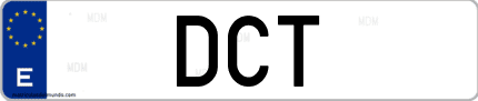 Matrícula de España DCT