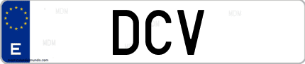 Matrícula de España DCV