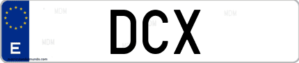 Matrícula de España DCX