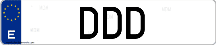 Matrícula de España DDD