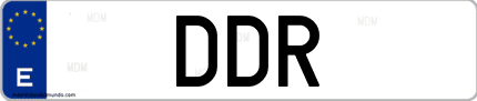 Matrícula de España DDR