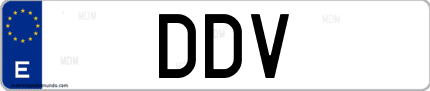 Matrícula de España DDV