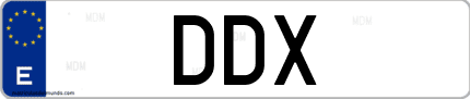 Matrícula de España DDX