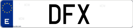 Matrícula de España DFX