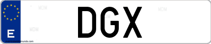 Matrícula de España DGX