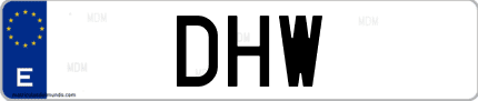 Matrícula de España DHW