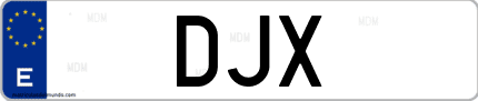 Matrícula de España DJX