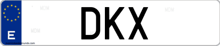 Matrícula de España DKX