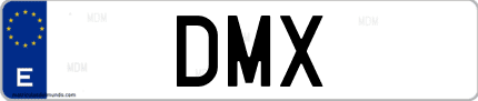 Matrícula de España DMX
