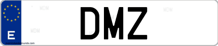 Matrícula de España DMZ