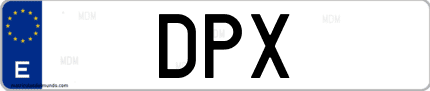 Matrícula de España DPX
