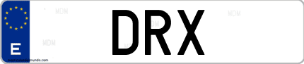 Matrícula de España DRX
