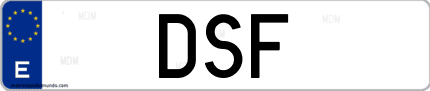 Matrícula de España DSF