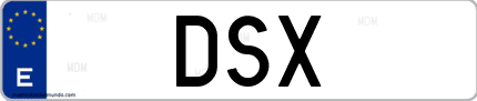 Matrícula de España DSX