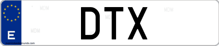 Matrícula de España DTX