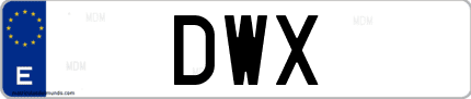 Matrícula de España DWX
