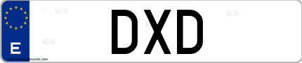 Matrícula de España DXD