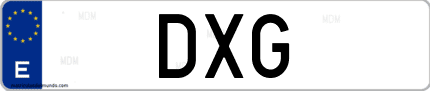 Matrícula de España DXG