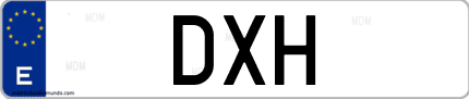Matrícula de España DXH