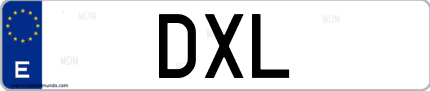 Matrícula de España DXL