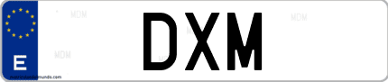Matrícula de España DXM