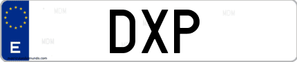Matrícula de España DXP