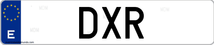 Matrícula de España DXR