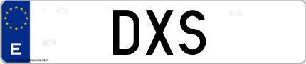 Matrícula de España DXS