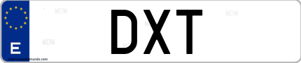 Matrícula de España DXT