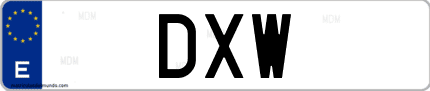 Matrícula de España DXW