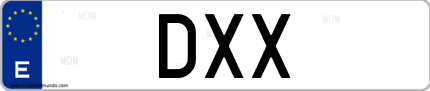 Matrícula de España DXX