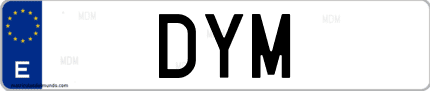 Matrícula de España DYM