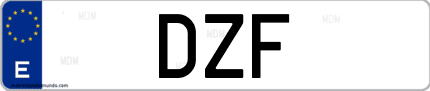 Matrícula de España DZF