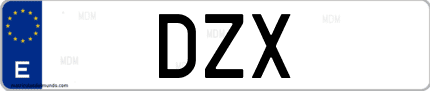 Matrícula de España DZX