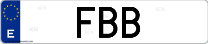 Matrícula de España FBB