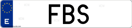 Matrícula de España FBS