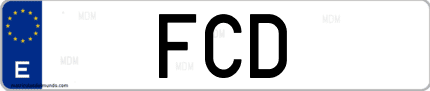 Matrícula de España FCD