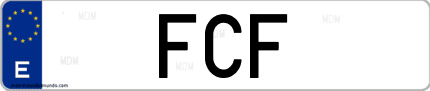 Matrícula de España FCF