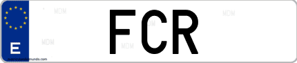 Matrícula de España FCR