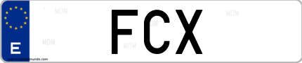 Matrícula de España FCX