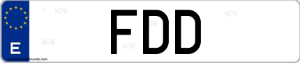 Matrícula de España FDD