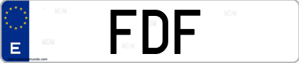 Matrícula de España FDF