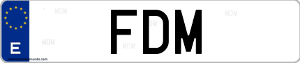 Matrícula de España FDM