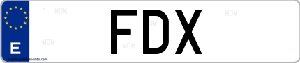 Matrícula de España FDX